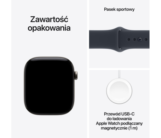 Apple Watch 12 46/Naturalny tytan/Granatowy Pasek S/M 5G - 1594082 - zdjęcie 7